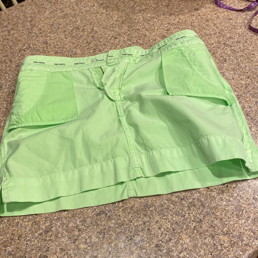 NWT Old Navy Green Cotton Skirt 6 - Picture 16 of 17